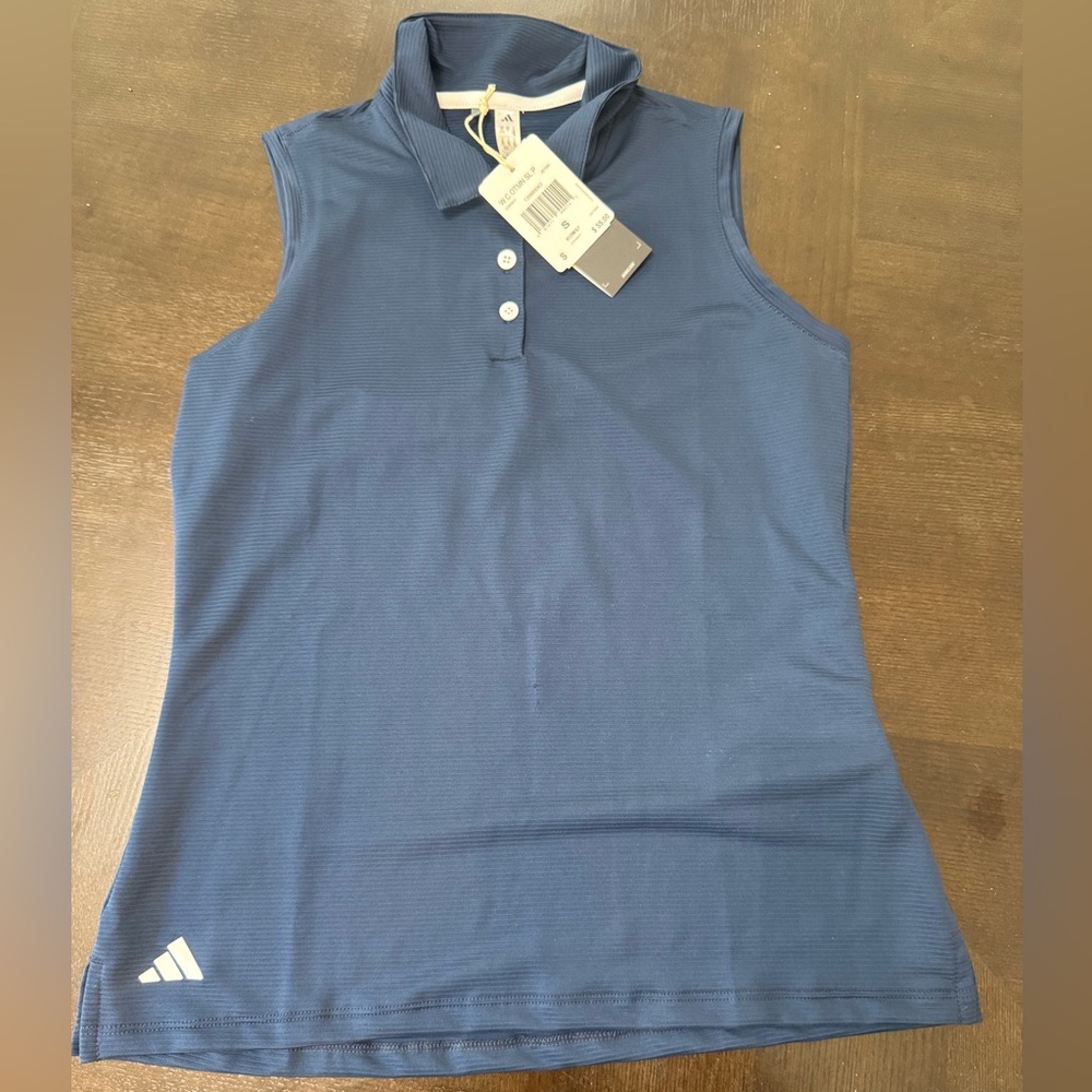 NWT Adidas Women’s Navy Golf Sleeveless Shirt Size Small